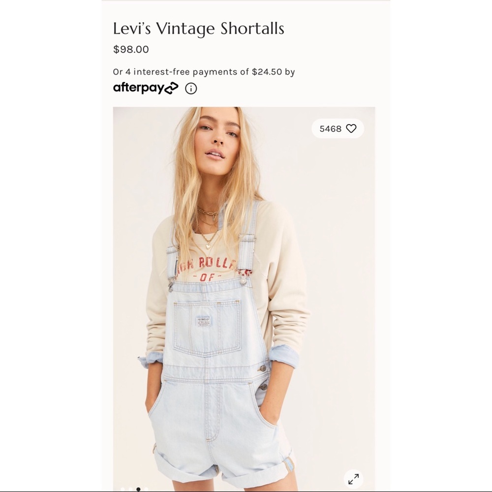 Levi’s Vintage Shortall XS Free People